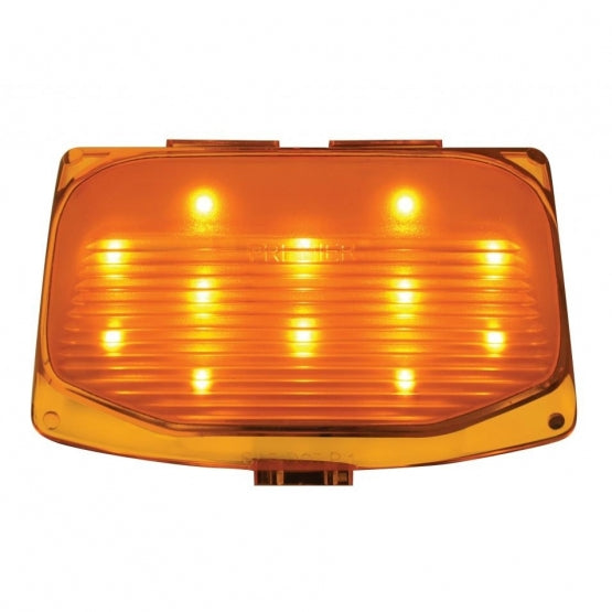 12 LED Front Fender Tip Light For Harley Motorcycle - Amber LED/Amber Lens