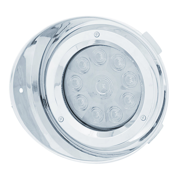 10 LED Freightliner Daytime Running Light Conversion Kit Without Visor (Driver) - Amber LED/Clear Lens