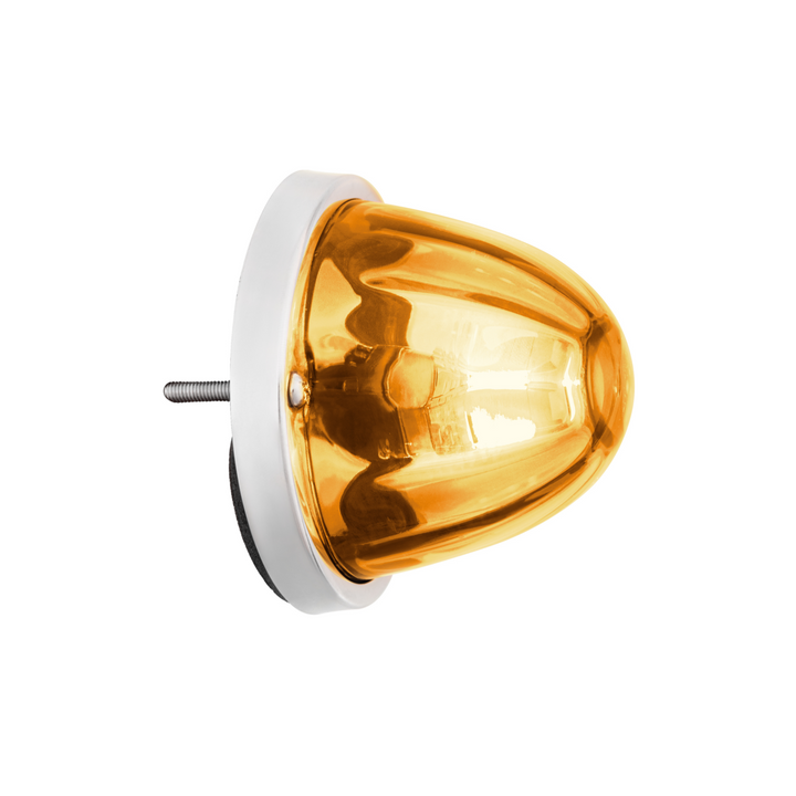 360-Degree Double Fury LED Bulb Glass Watermelon Flush Mount Kit - Amber &amp; Purple LED