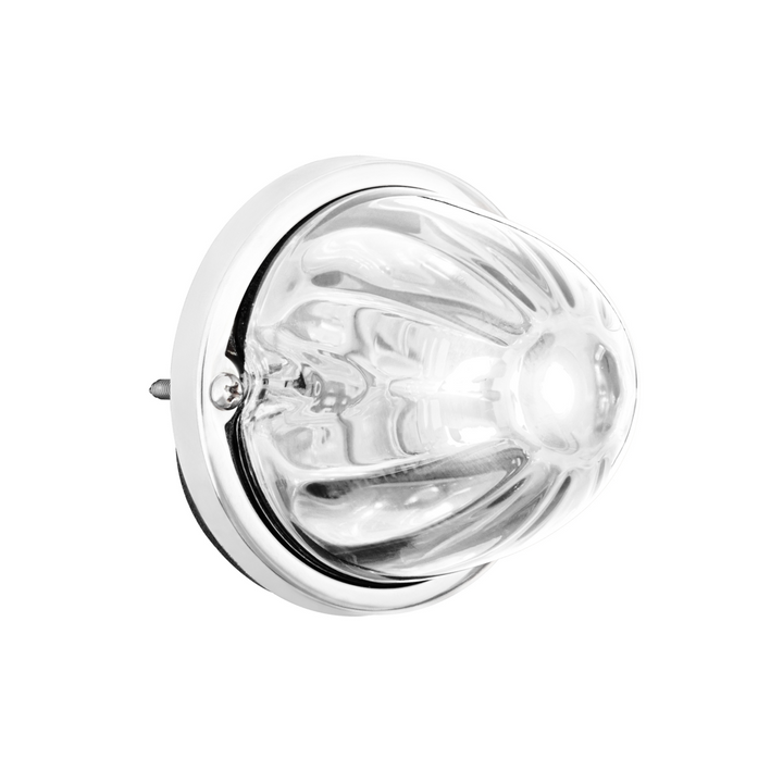 360-Degree Double Fury LED Bulb Glass Watermelon Flush Mount Kit - Amber &amp; White LED