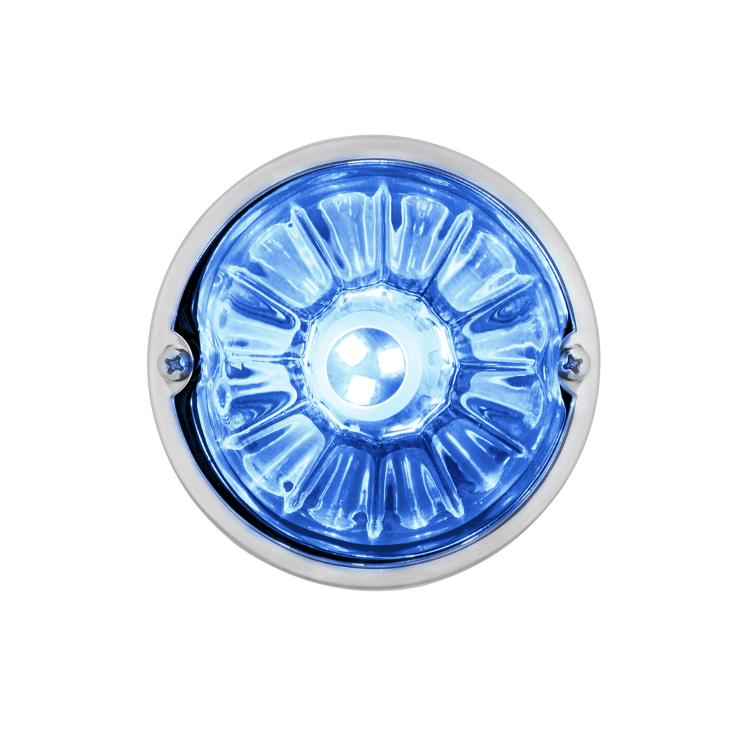 360-Degree Double Fury LED Bulb Glass Watermelon Flush Mount Kit - Red &amp; Blue LED