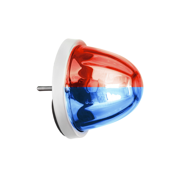 360-Degree Double Fury LED Bulb Glass Watermelon Flush Mount Kit - Red &amp; Blue LED