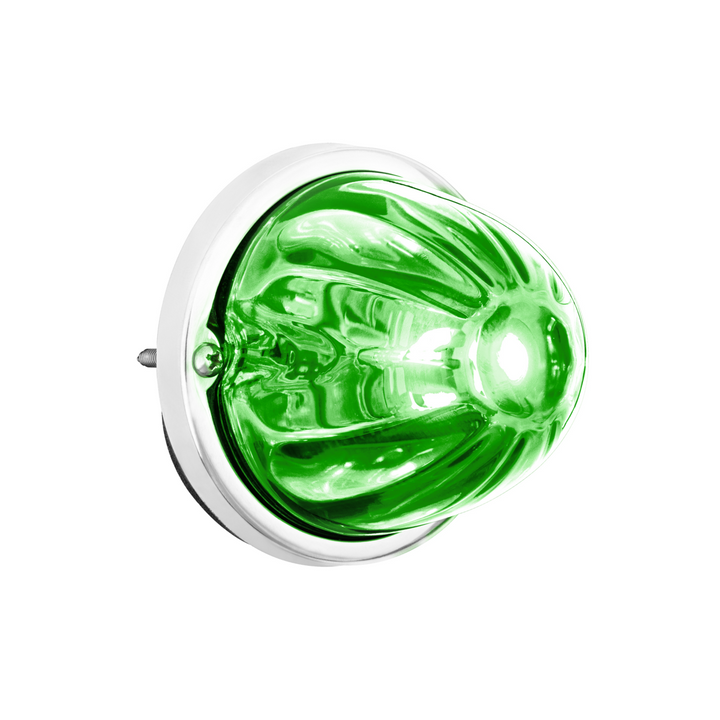 360-Degree Double Fury LED Bulb Glass Watermelon Flush Mount Kit - Red &amp; Green LED