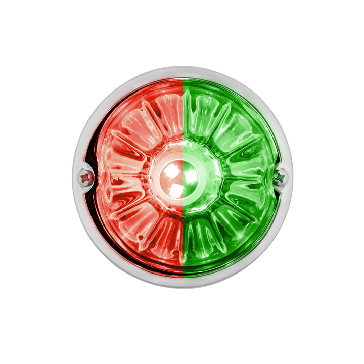 360-Degree Double Fury LED Bulb Glass Watermelon Flush Mount Kit - Red &amp; Green LED