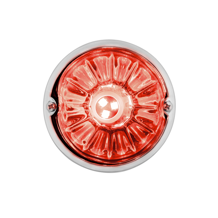 360-Degree Double Fury LED Bulb Glass Watermelon Flush Mount Kit - Red &amp; Green LED