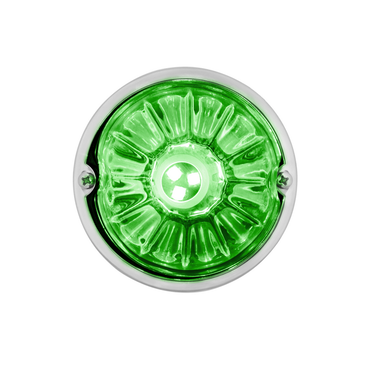 360-Degree Double Fury LED Bulb Glass Watermelon Flush Mount Kit - Red &amp; Green LED