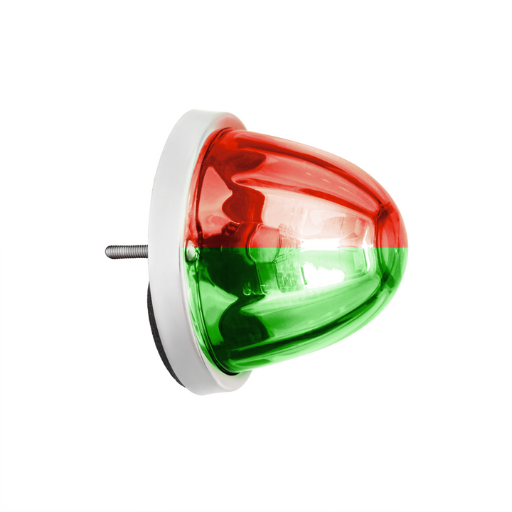360-Degree Double Fury LED Bulb Glass Watermelon Flush Mount Kit - Red &amp; Green LED