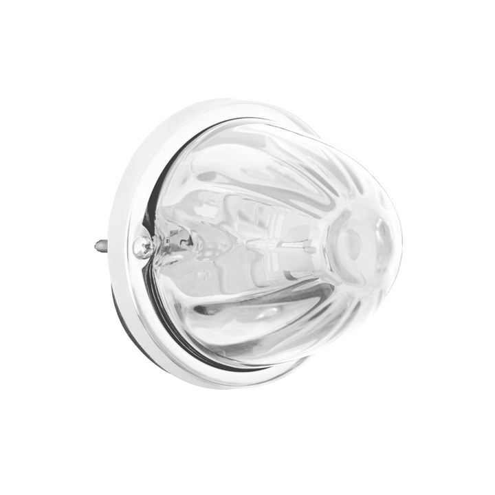 360-Degree Double Fury LED Bulb Glass Watermelon Flush Mount Kit - Red &amp; White LED