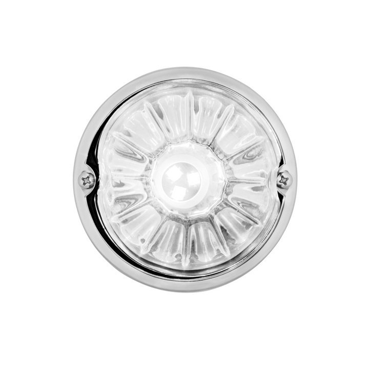 360-Degree Double Fury LED Bulb Glass Watermelon Flush Mount Kit - Red &amp; White LED