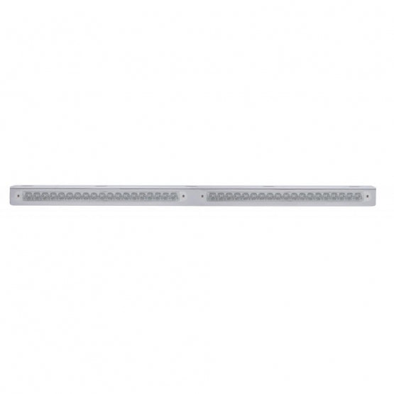25-5/16" Stainless Light Bracket With 2 x 19 LED 12" Light Bars - Amber LED/Clear Lens