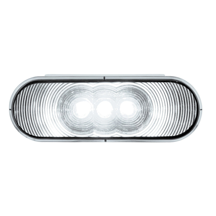 6 LED 6" Oval Light (Back-Up) - White LED/Clear Lens