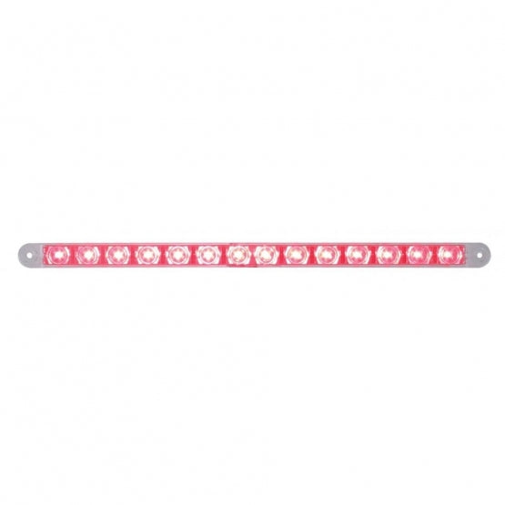 14 LED 12" Light Bar (Stop, Turn &amp; Tail) - Red LED/Clear Lens (Bulk)