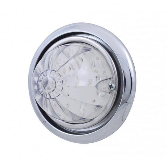 Front Bumper Light With 17 Amber LED Dual Function Watermelon Light For Freightliner Columbia - Clear Lens