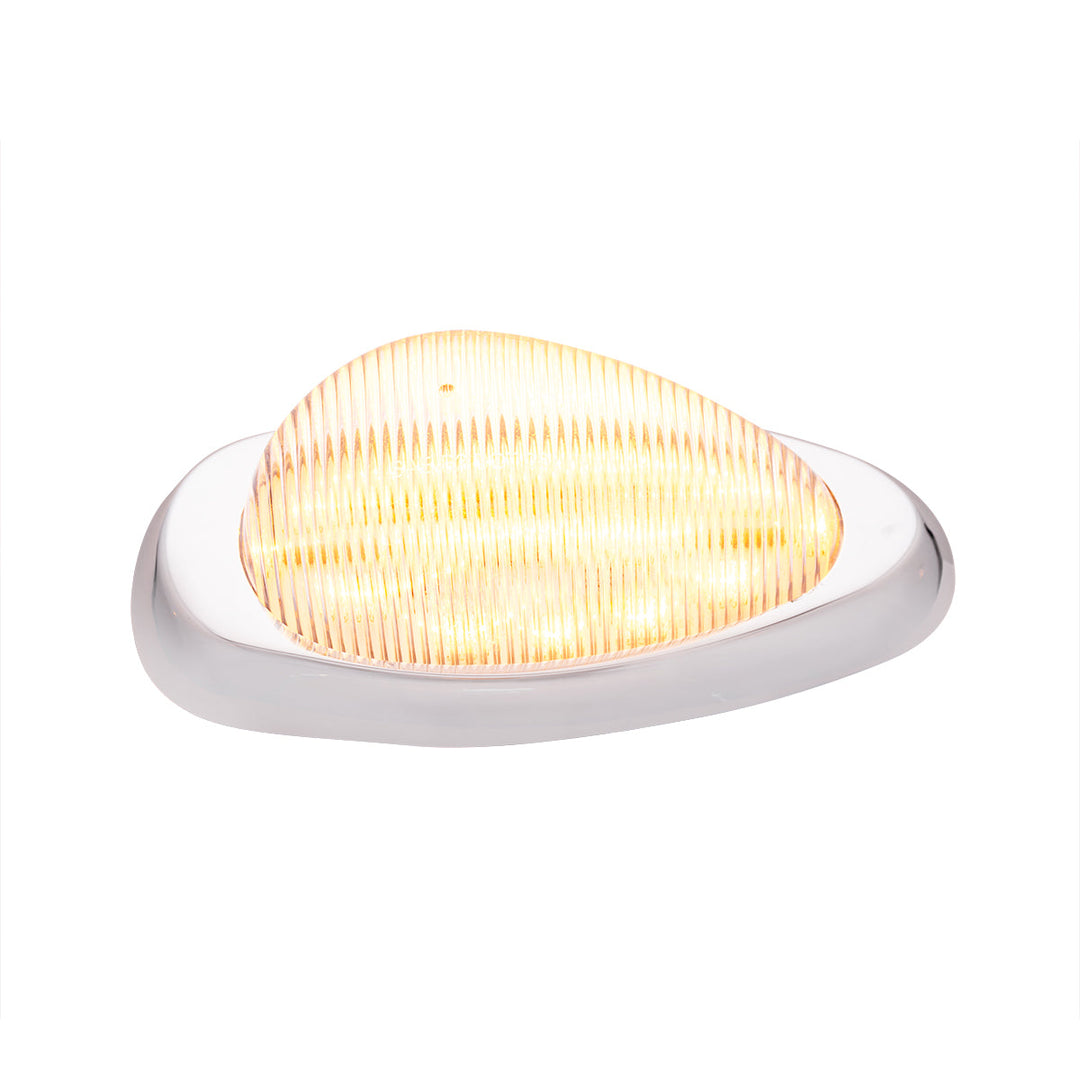 15 LED Sleeper Light With Bezel For Freightliner (Clearance/Marker) - Amber LED/Amber Lens (Pair)