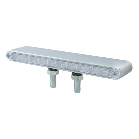 20 LED 9" Double Face Light Bar - Amber &amp; Red LED/Clear Lens