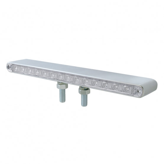 28 LED 12" Double Face Light Bar - Amber &amp; Red LED/Clear Lens