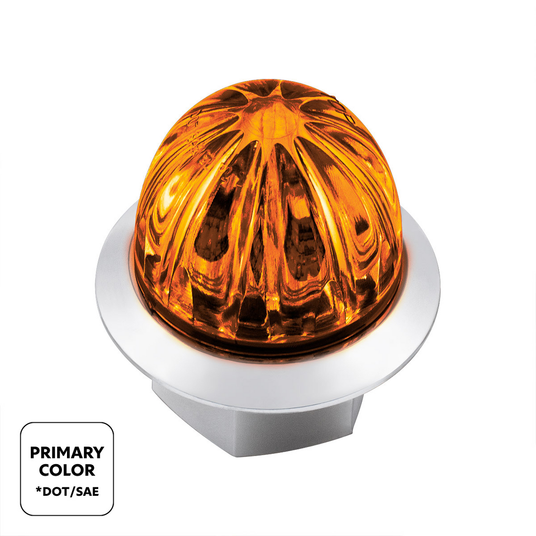 Double Fury 4 LED 1-1/8" Watermelon Clearance/Marker Light - Amber &amp; Purple LED