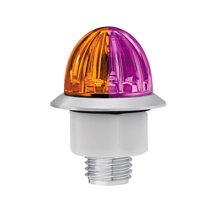 Double Fury 4 LED 1-1/8" Watermelon Clearance/Marker Light - Amber &amp; Purple LED