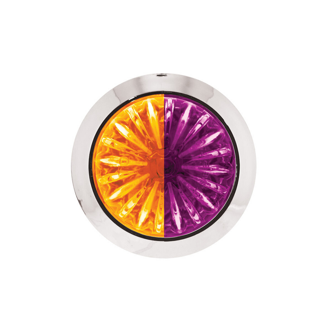 Double Fury 4 LED 1-1/8" Watermelon Clearance/Marker Light - Amber &amp; Purple LED