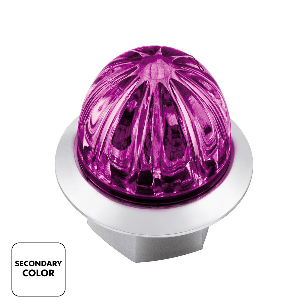 Double Fury 4 LED 1-1/8" Watermelon Clearance/Marker Light - Red &amp; Purple LED