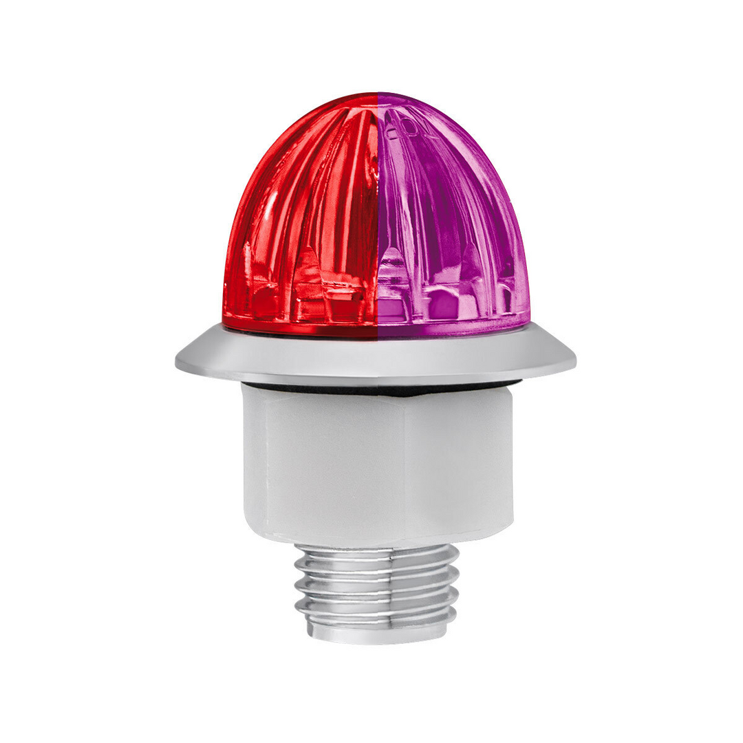 Double Fury 4 LED 1-1/8" Watermelon Clearance/Marker Light - Red &amp; Purple LED