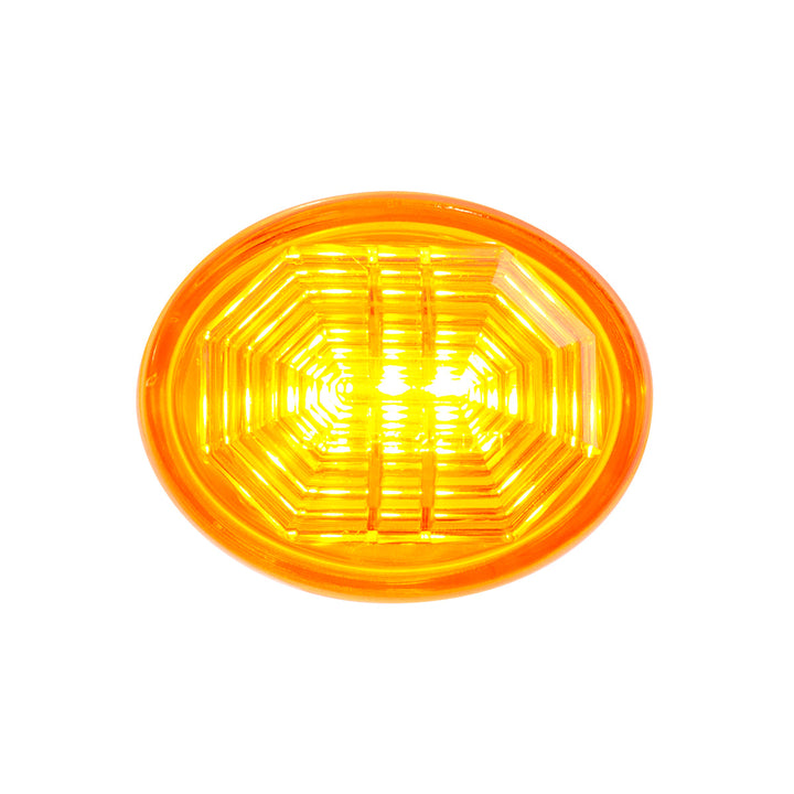 3 LED Oval Clearance/Marker Light - Amber LED/Amber Lens