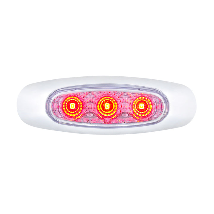 5 LED Reflector Light (Auxiliary/Utility) With Side Ditch Light - White LED/Clear Lens (Bulk)