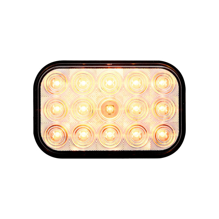 15 LED Rectangular Turn Signal Light - Amber LED/Clear Lens (Bulk)