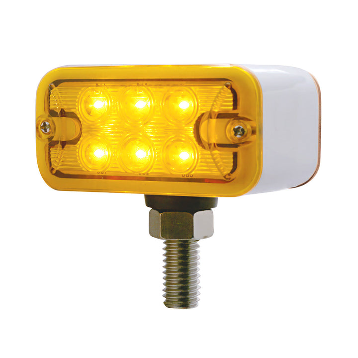 12 LED Dual Function Double Face Light - T - Mount - Amber &amp; Red LED/Amber &amp; Red Lens