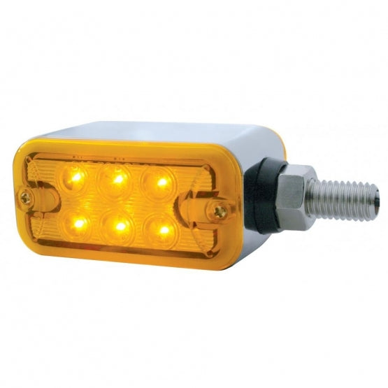 12 LED Dual Function Double Face Light - Horizontal Mount - Amber &amp; Red LED/Amber &amp; Red Lens