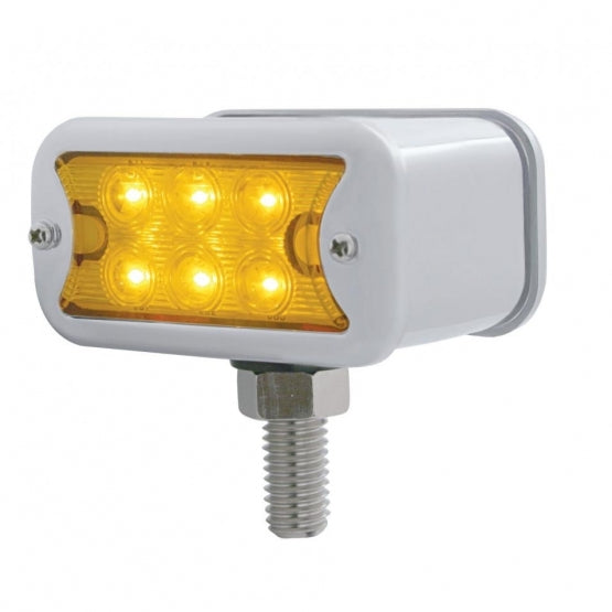12 LED Dual Function Double Face Light W/Bezel - T - Mount - Amber &amp; Red LED/Amber &amp; Red Lens