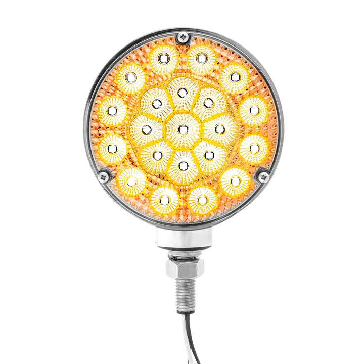 42 LED Reflector Double Face Competition Series Turn Signal Light - Amber &amp; Red LED/Clear Lens