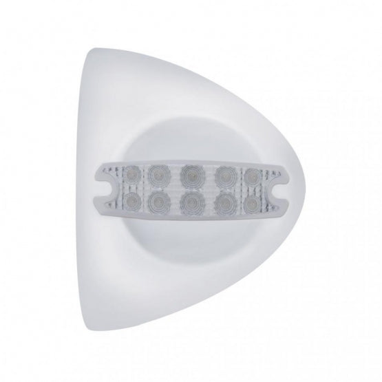 10 LED Reflector Headlight Turn Signal Light Cover - Amber LED/Clear Lens