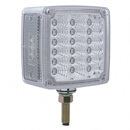 39 LED Reflector Double Face Turn Signal Light (Passenger) - Amber &amp; Red LED/Clear Lens