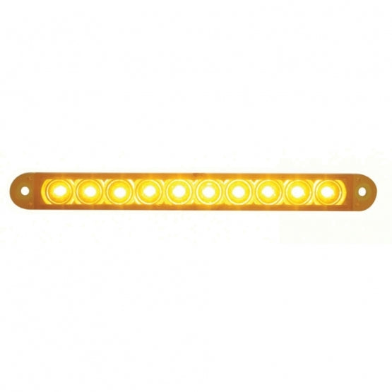 10 LED 6-1/2" Turn Signal Light Bar - Amber LED/Amber Lens (Bulk)
