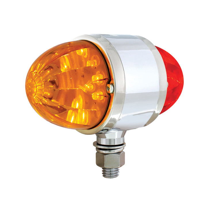 34 LED Dual Function Watermelon Double Face Light - Amber &amp; Red LED/Amber &amp; Red Lens
