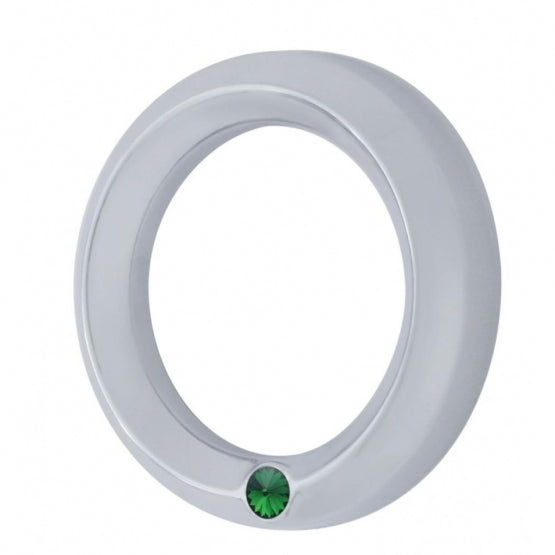 Signature Series Small Gauge Bezel For 2006+ Peterbilt - Green Crystal