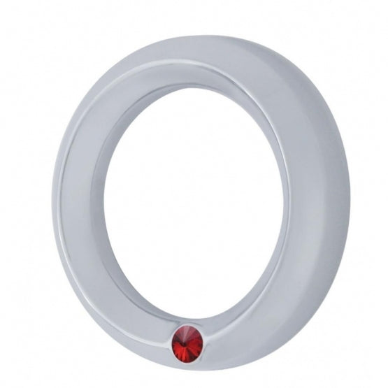 Signature Series Small Gauge Bezel For 2006+ Peterbilt - Red Crystal