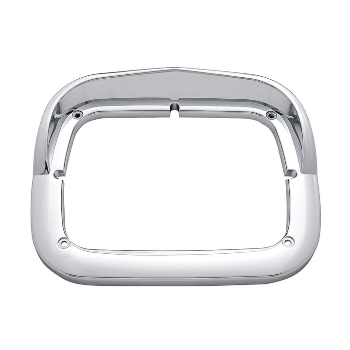 Chrome Plastic 5" x 7" Headlight Bezel With Visor