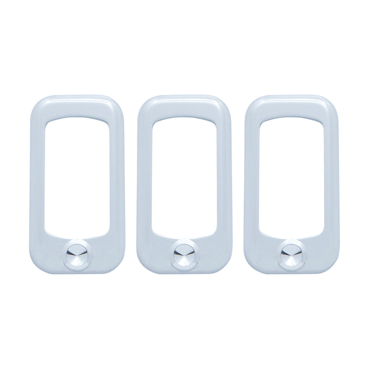 Rocker Switch Bezel For Peterbilt/ Kenworth - Indented (3-Pack)