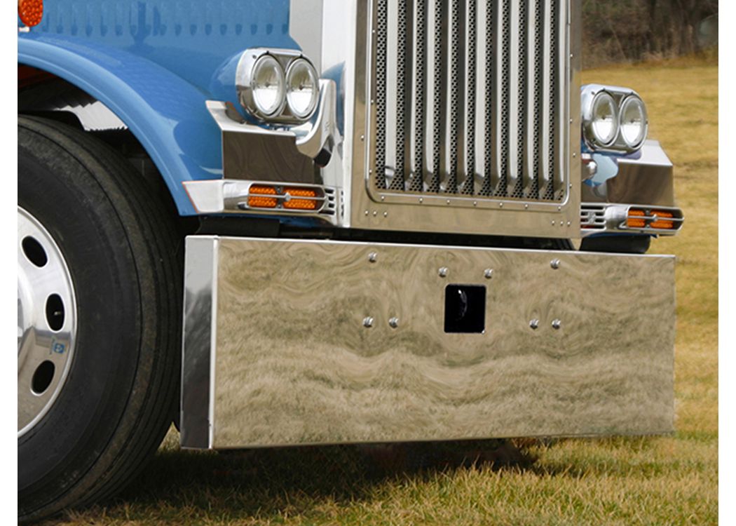 Stainless Steel Premium Bumper w/ Tow Hole - Peterbilt 379
