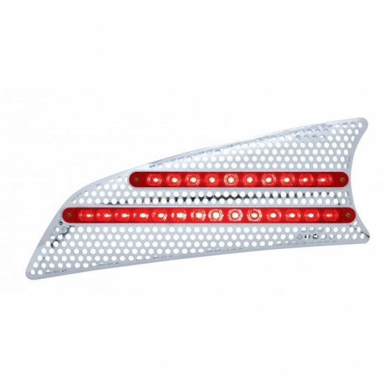 2007+ Kenworth T660 LED Air Intake (Driver) - Red LED/Red Lens