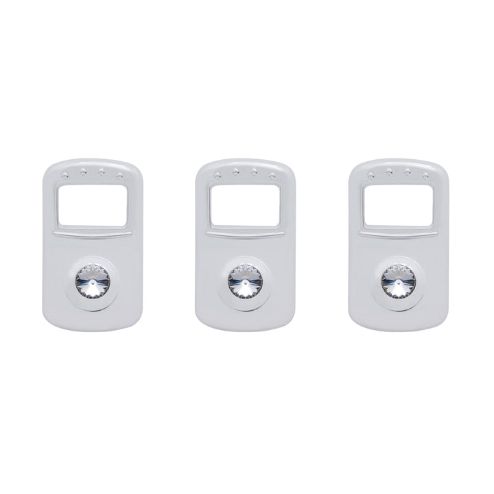 Rocker Switch Cover For Kenworth/Peterbilt - Clear Crystal (Card of 3)