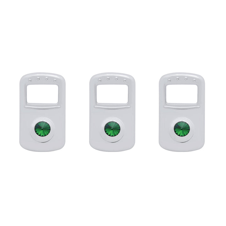 Rocker Switch Cover For Kenworth/Peterbilt - Green Crystal (Card of 3)