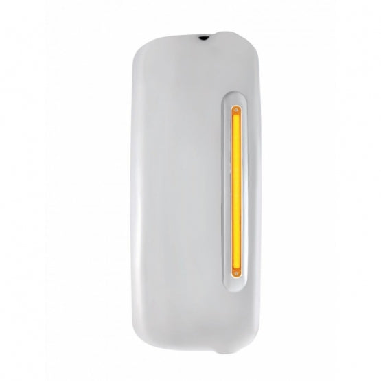 Mirror Cover With 24 Amber LED 12" GloLight For 2005+ Freightliner Century/Columbia - Passenger - Amber Lens