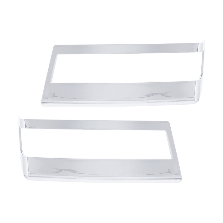 Chrome Plastic Turn Signal Bezels For 2018-2025 Freightliner Cascadia (Pair)