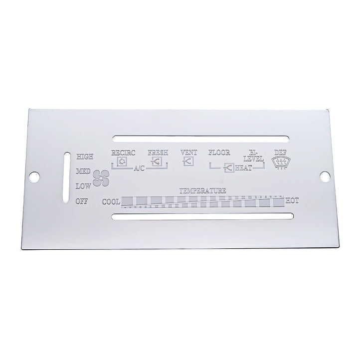 1987-1995 Peterbilt Stainless A/C Control Plate