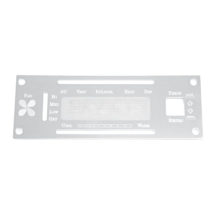 Kenworth Stainless A/C Control Plate With Opening
