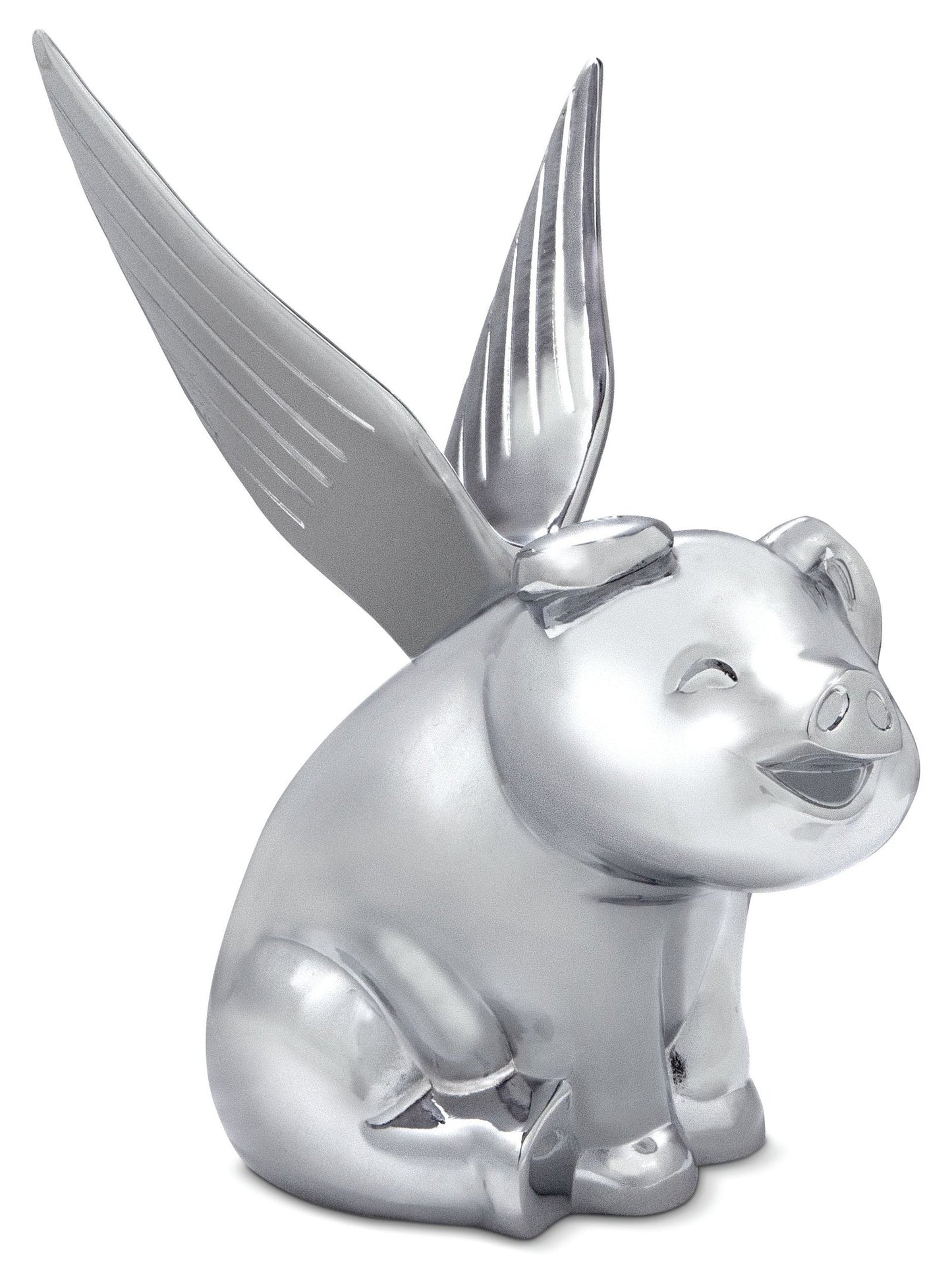 CHROME FLYING PIG HOOD ORNAMENT
