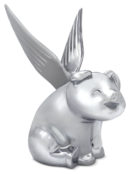 CHROME FLYING PIG HOOD ORNAMENT